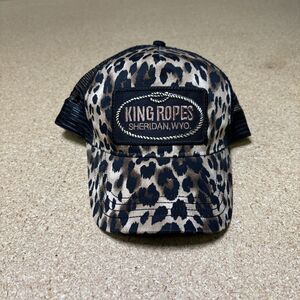 King Ropes Sheridan WYO Trucker Cap Gold Leopard One Size Adjustable Mesh Back